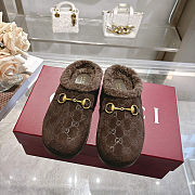 Colestore Gucci Women's Mule with Horsebit in Dark Brown GG suede - 1