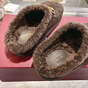 Colestore Gucci Women's Mule with Horsebit in Dark Brown GG suede - 3