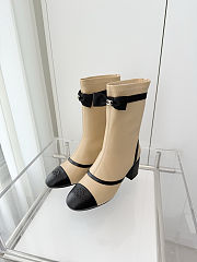 Colestore Chanel Low-cut Boots Sheepskin Beige - 6