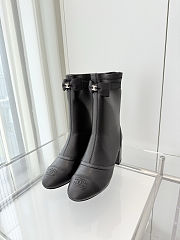 Colestore Chanel Low-cut Boots Sheepskin Black - 1