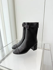 Colestore Chanel Low-cut Boots Sheepskin Black - 5