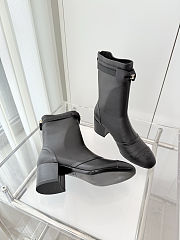 Colestore Chanel Low-cut Boots Sheepskin Black - 3