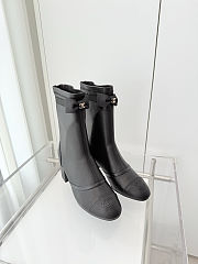 Colestore Chanel Low-cut Boots Sheepskin Black - 2