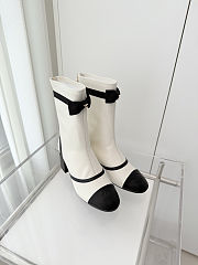Colestore Chanel Low-cut Boots Sheepskin White - 4