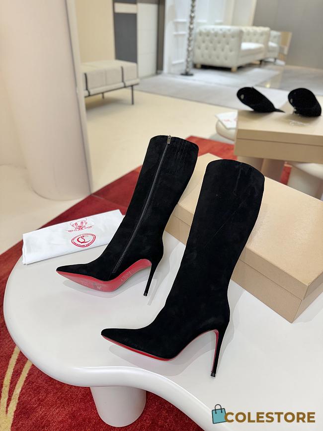 Colestore Christian Louboutin Kate Botta Boots Veau velours Black 10cm - 1