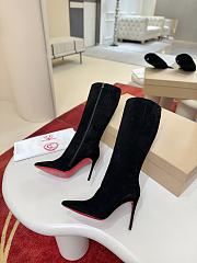Colestore Christian Louboutin Kate Botta Boots Veau velours Black 10cm - 1