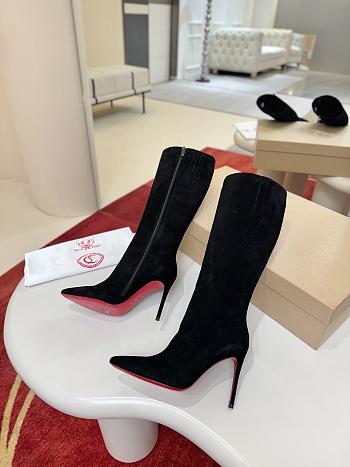 Colestore Christian Louboutin Kate Botta Boots Veau velours Black 10cm