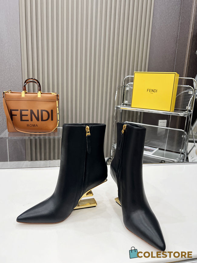 Colestore Fendi Nappa Fendi First Black Leather Ankle Boots - 1