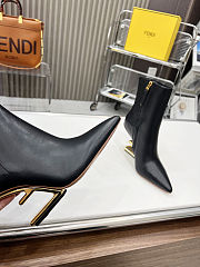 Colestore Fendi Nappa Fendi First Black Leather Ankle Boots - 5