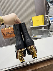 Colestore Fendi Nappa Fendi First Black Leather Ankle Boots - 4