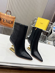 Colestore Fendi Nappa Fendi First Black Leather Ankle Boots - 2