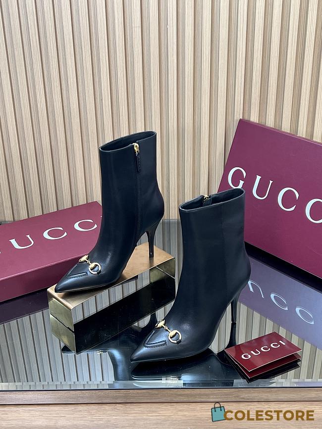 Colestore Gucci Ankle boot with Horsebit Black Leather - 1