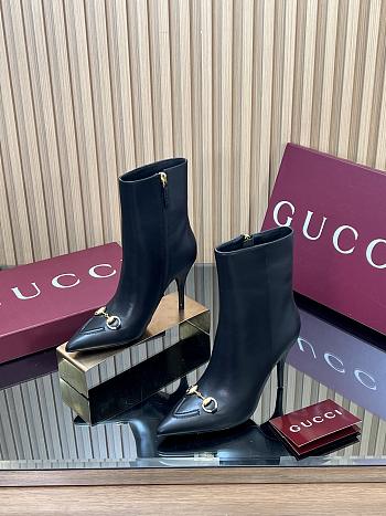 Colestore Gucci Ankle boot with Horsebit Black Leather
