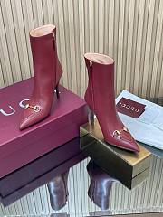 Colestore Gucci Ankle boot with Horsebit Rosso Ancora Leather - 1