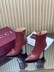 Colestore Gucci Ankle boot with Horsebit Rosso Ancora Leather - 5
