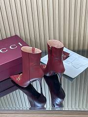 Colestore Gucci Ankle boot with Horsebit Rosso Ancora Leather - 4