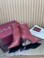 Colestore Gucci Ankle boot with Horsebit Rosso Ancora Leather - 3