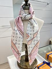 Colestore Louis Vuitton Monogram Confidential 90 Square Silk Scarf Pink  - 6
