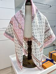 Colestore Louis Vuitton Monogram Confidential 90 Square Silk Scarf Pink  - 3