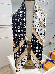 Colestore Louis Vuitton Monogram Confidential 90 Square Silk Scarf Black - 4