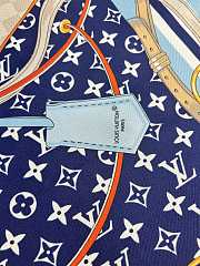 Colestore Louis Vuitton Flower And Straps Square 90 Denim Blue - 4