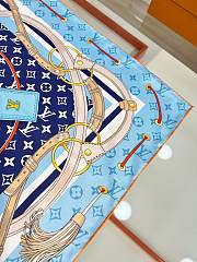 Colestore Louis Vuitton Flower And Straps Square 90 Denim Blue - 2