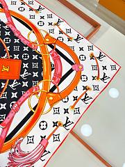 Colestore Louis Vuitton Flower And Straps Square 90 orange - 2