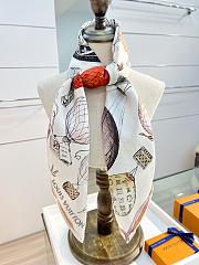 Colestore Louis Vuitton Up And Away Square Silk Scarf 90 Black and White - 6