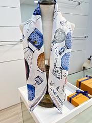 Colestore Louis Vuitton Up And Away Square Silk Scarf 90 Light Blue - 6