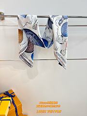 Colestore Louis Vuitton Up And Away Square Silk Scarf 90 Light Blue - 2