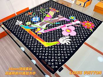 Colestore Louis Vuitton LV x TM Monogram Superflat Square 90 Black
