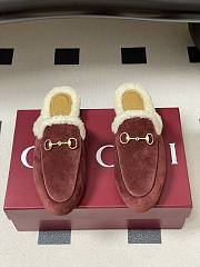 Colestore Gucci Princetown Slipper Burgundy Suede - 6