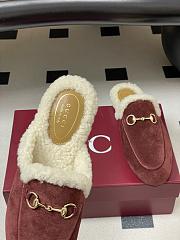Colestore Gucci Princetown Slipper Burgundy Suede - 5