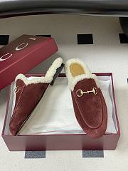 Colestore Gucci Princetown Slipper Burgundy Suede - 4
