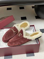 Colestore Gucci Princetown Slipper Burgundy Suede - 3
