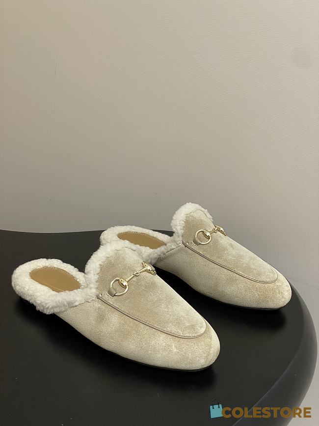 Colestore Gucci Princetown Slipper Beige Suede - 1