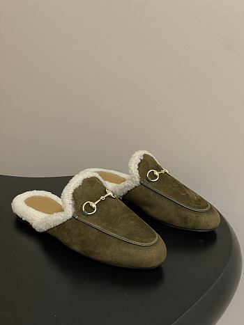 Colestore Gucci Princetown Slipper Green Suede