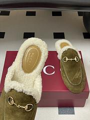 Colestore Gucci Princetown Slipper Green Suede - 5