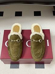 Colestore Gucci Princetown Slipper Green Suede - 4