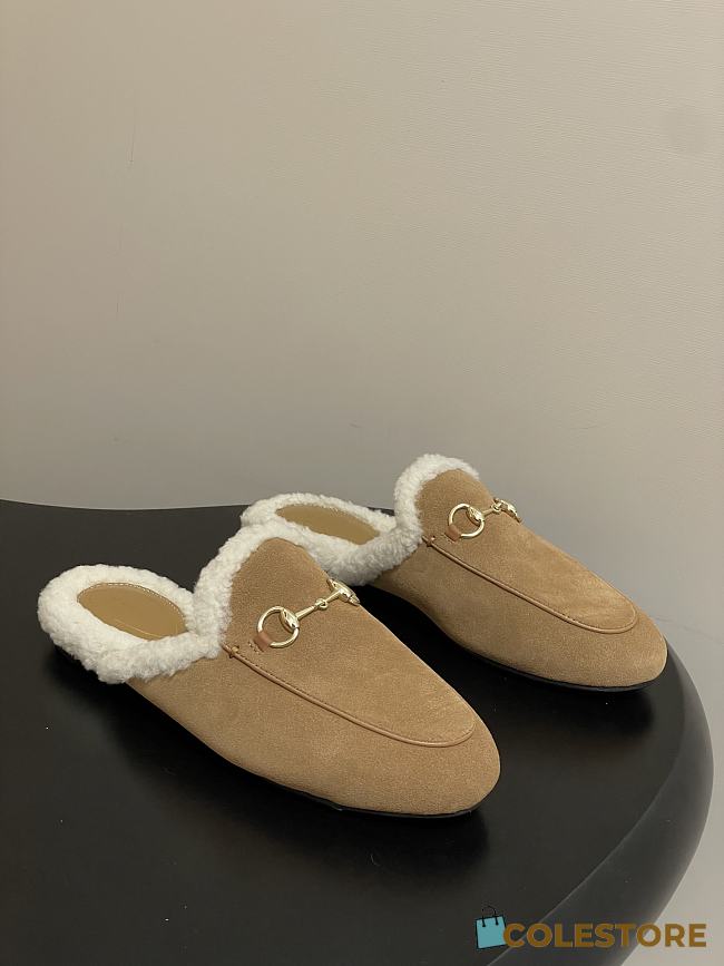 Colestore Gucci Princetown Slipper Dark Beige Suede - 1