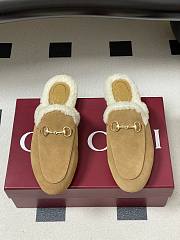 Colestore Gucci Princetown Slipper Dark Beige Suede - 5