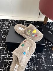 Colestore Chanel Classic Four-Season CC Furry Slippers Light Brown - 4