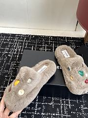 Colestore Chanel Classic Four-Season CC Furry Slippers Light Brown - 2