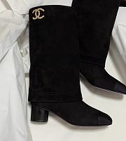Colestore Chanel High-top Boots Black Suede - 6