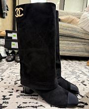 Colestore Chanel High-top Boots Black Suede - 3