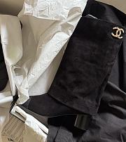 Colestore Chanel High-top Boots Black Suede - 2