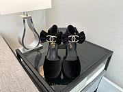 Colestore Chanel Black Velvet Bow Heels  - 1