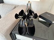 Colestore Chanel Black Velvet Bow Heels  - 3