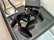 Colestore Chanel Black Velvet Bow Heels  - 2