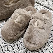 Colestore Chanel Slippers Double-sided Sheared Wool Light Brown - 5